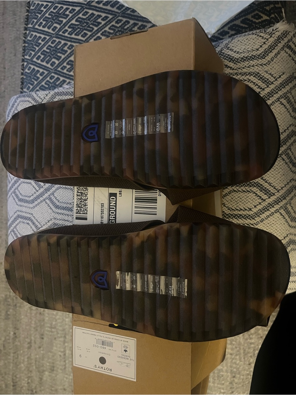 Rothy's The Weekend Sandal — Brown/Tan - Picture 2 of 3